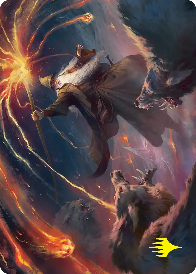 Gandalf, Shadow's Foe (46/54) Art Card (HOB) - Gold-Stamped Signature