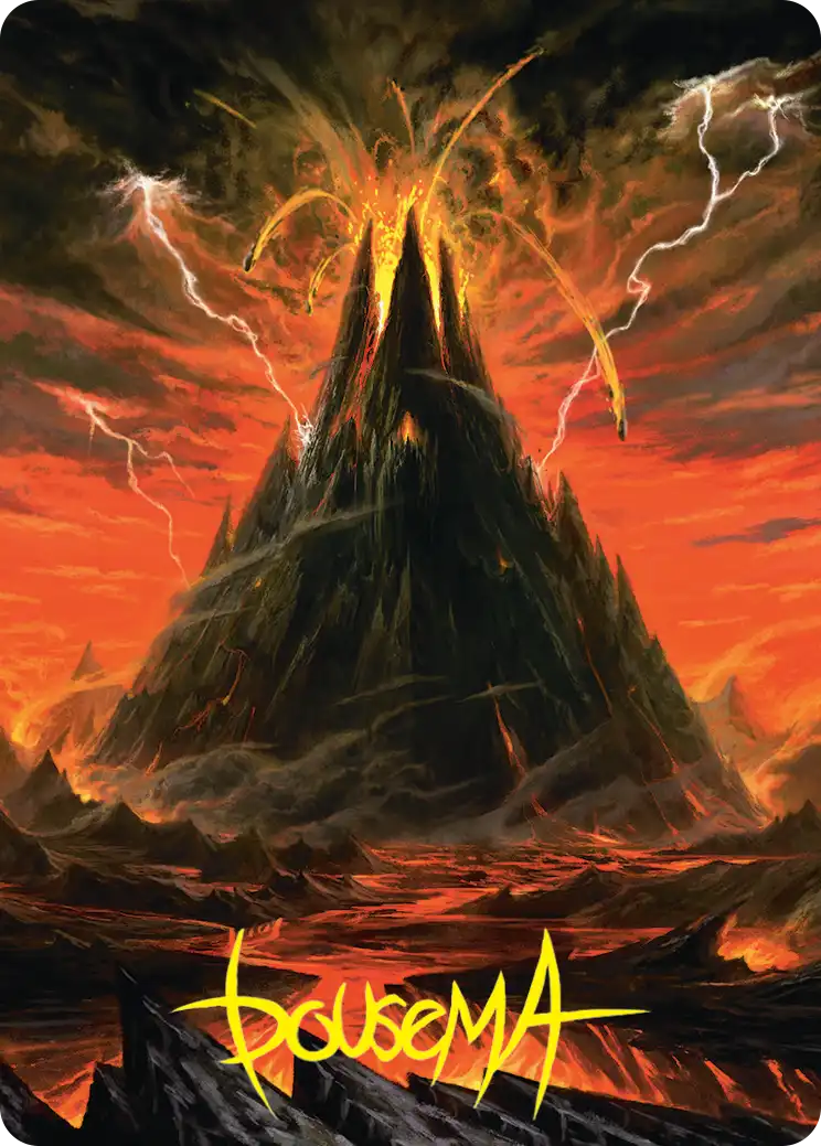 Mount Doom (39/54) Art Card (HOB) - Gold-Stamped Signature