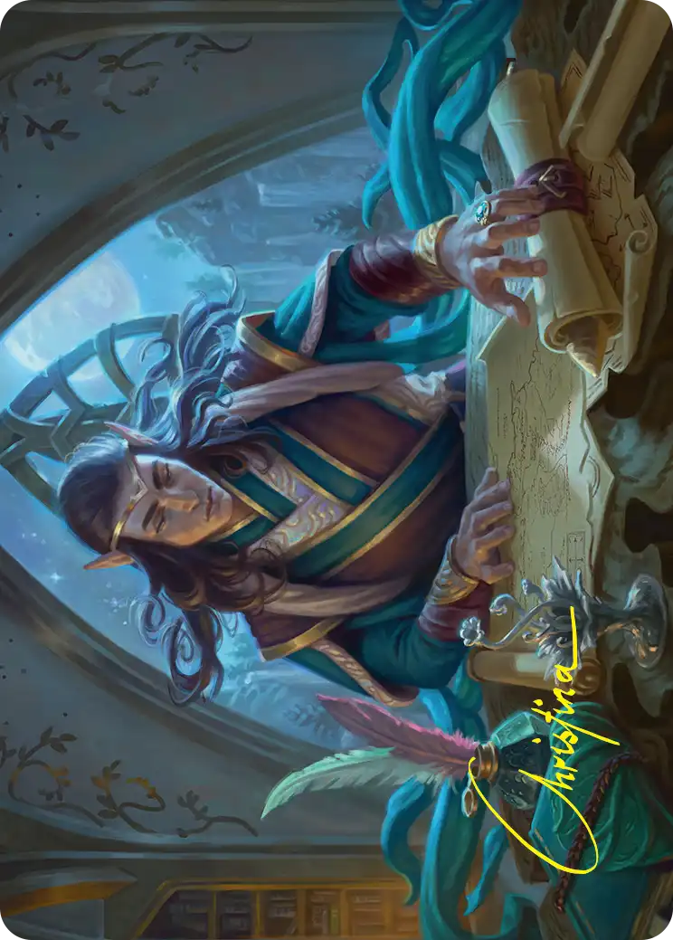 Elrond, Moon-Reader (09/54) Art Card (HOB) - Gold-Stamped Signature