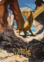 Ancient Brass Dragon (02/81) Art Card (ACLB) - Gold-Stamped Signature