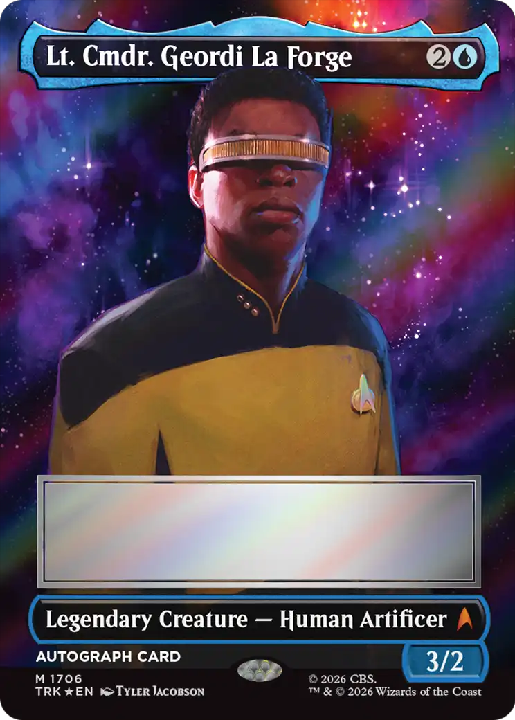 Lt. Cmdr. Geordi La Forge (1706) (Borderless) (Signed) (TRK) - Foil
