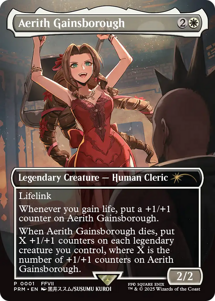 Aerith Gainsborough (0001) (Borderless) - Foil ppro