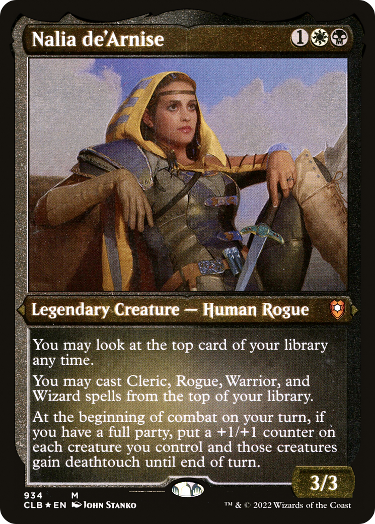 Nalia de'Arnise (934) (Display Commander) (Thick Stock) - Foil Etched