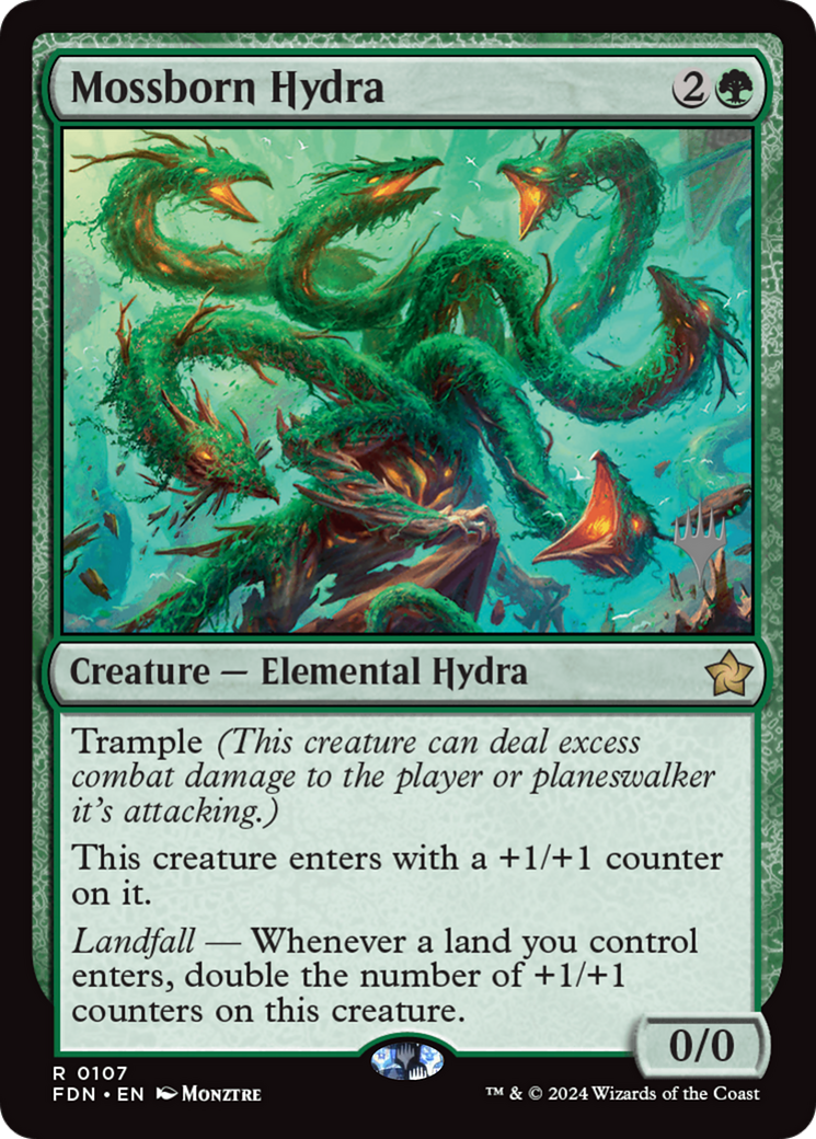 Mossborn Hydra (0107) (Promo Pack) (PFDN) - Foil