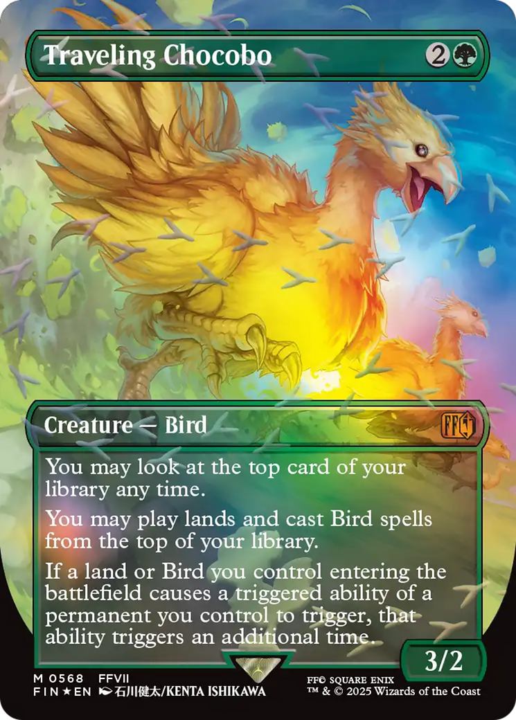 Traveling Chocobo (0568) (Borderless) - Chocobo Track Foil fin