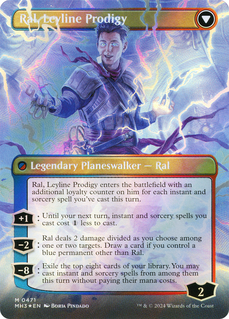 Ral, Monsoon Mage // Ral, Leyline Prodigy (0471) (Borderless) (MH3) - Textured Foil