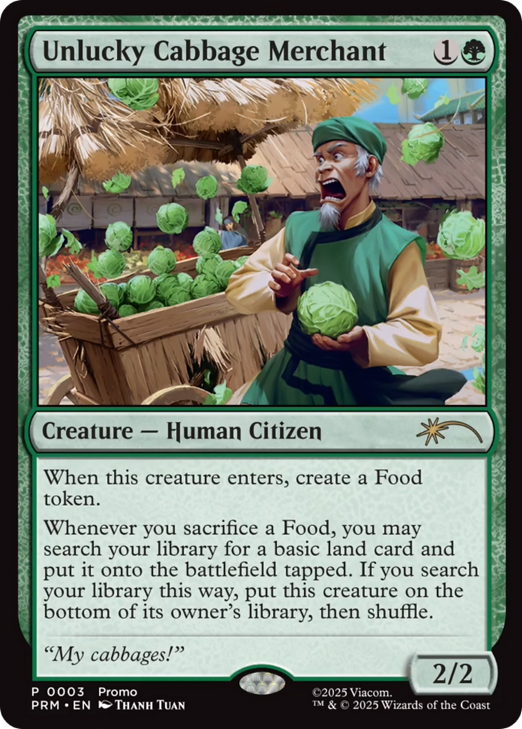 Unlucky Cabbage Merchant (0003) (Play Promo) - Foil pw25