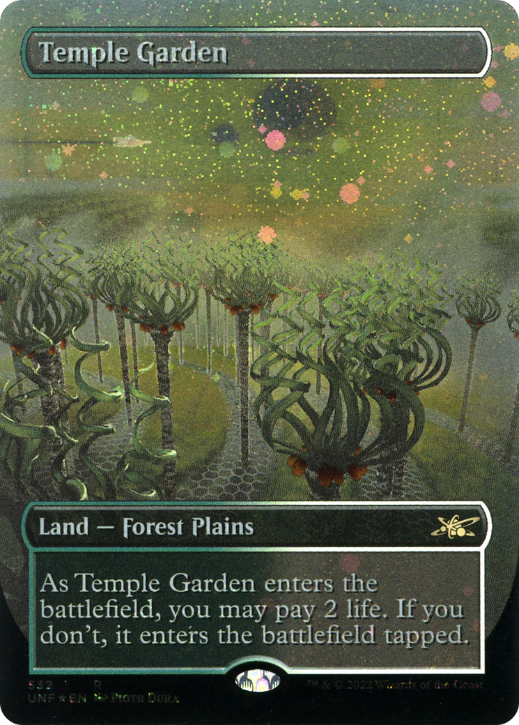 Temple Garden (532) (Borderless) - Galaxy Foil