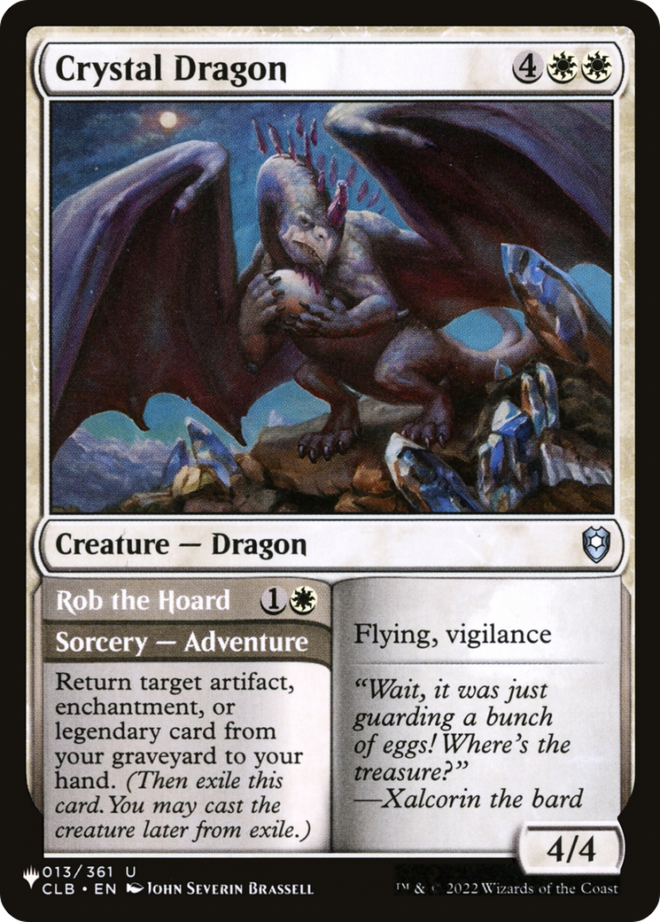 Crystal Dragon // Rob the Hoard (CLB-13) (PLST)