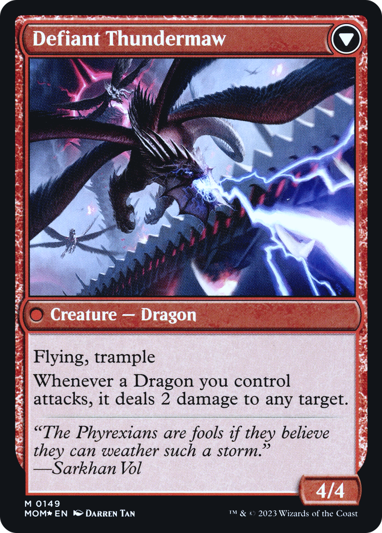 Invasion of Tarkir // Defiant Thundermaw (0149) (Prerelease) (PMOM) - Foil