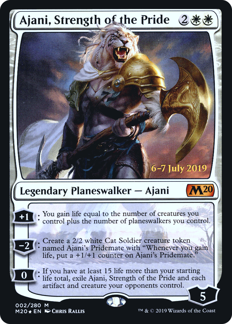 Ajani, Strength of the Pride (002) (Prerelease) - Foil
