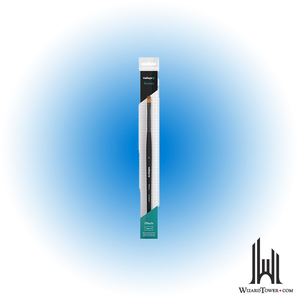 Vallejo Flat Rectangluar Synthetic Brush No. 4