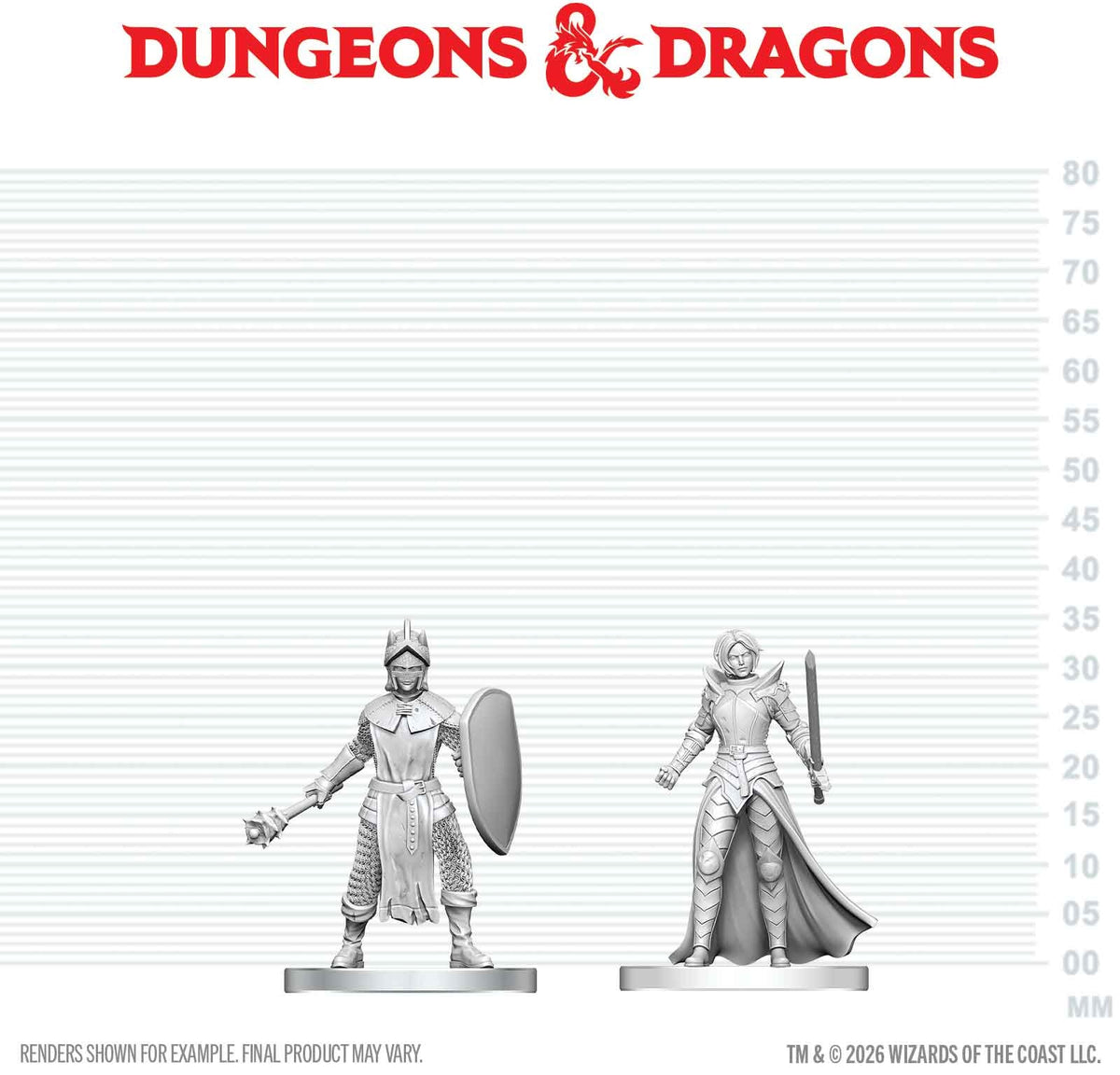 Unpainted Miniature - Dungeons & Dragons - Black Gauntlet & Zhentilar Paladin of Bane