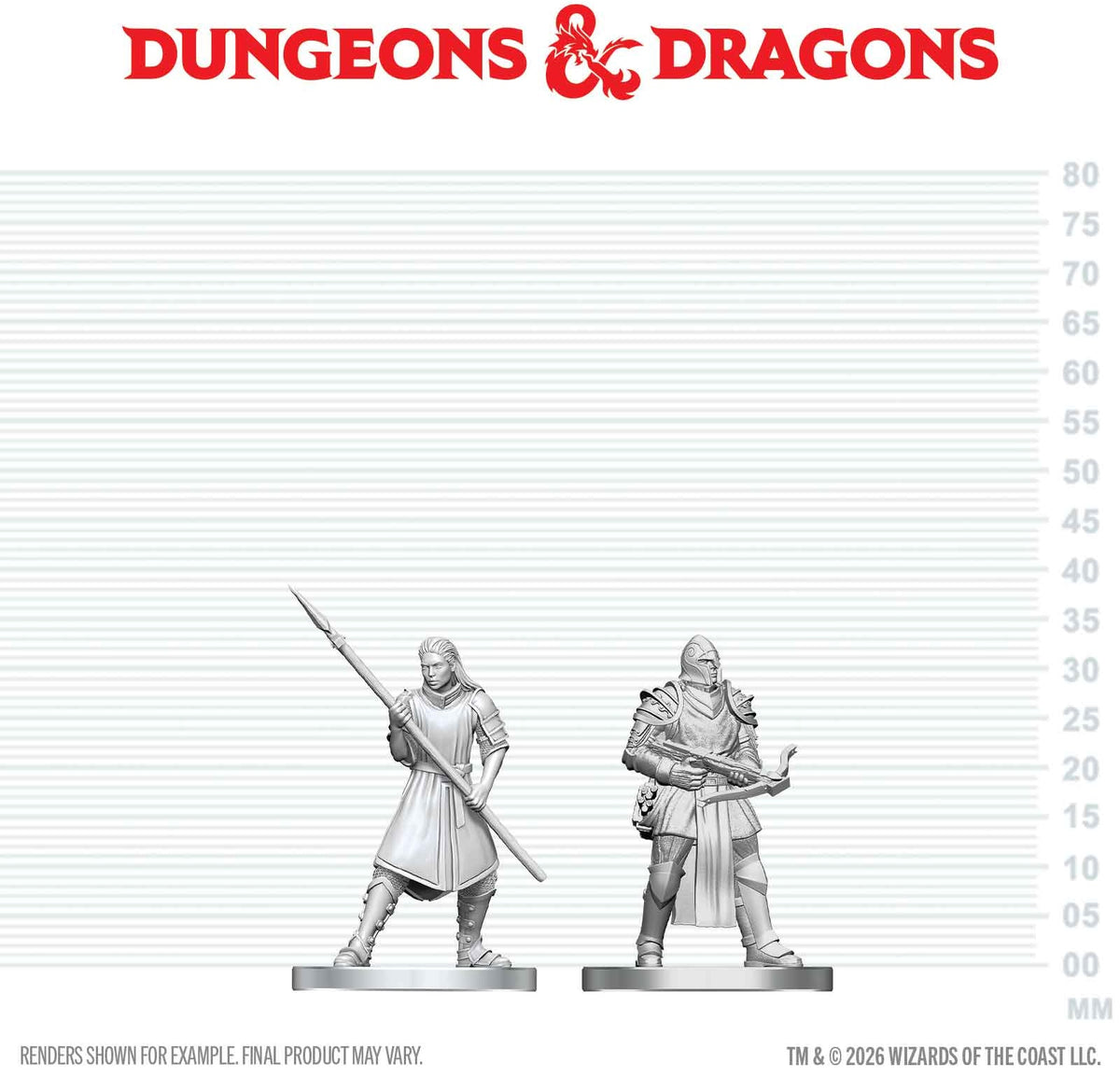 Unpainted Miniature - Dungeons & Dragons - Town Guards