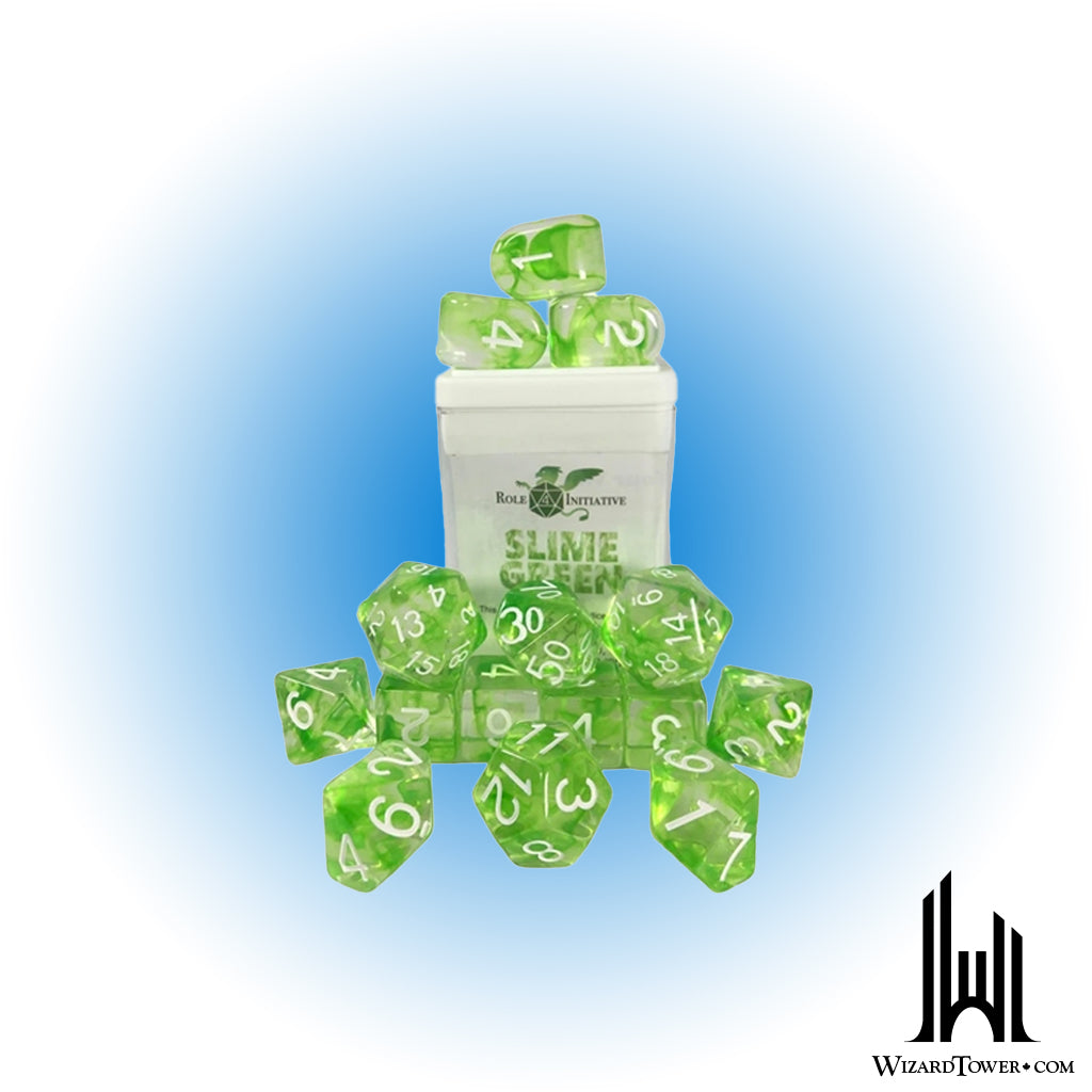 Dice Set - Diffusion Slime Green 15ct