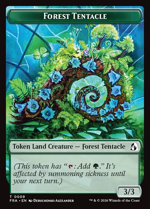 Beast (0008) // Forest Tentacle (0009) Double-Sided Token (TFRA)