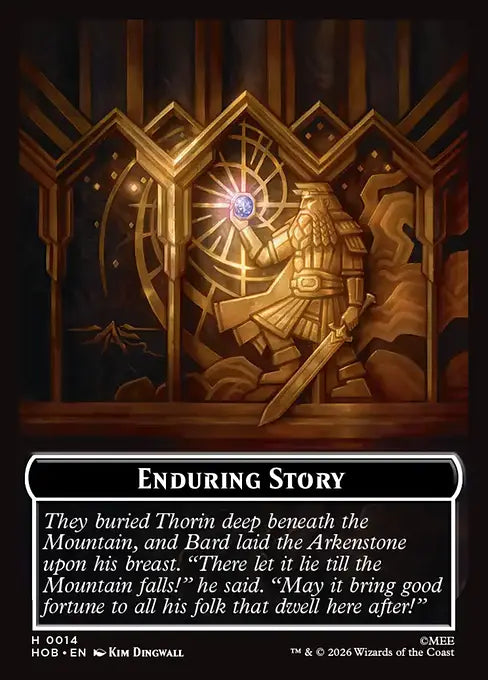 Dwarf (0006) // Enduring Story (0014) Double-Sided Token (THOB)