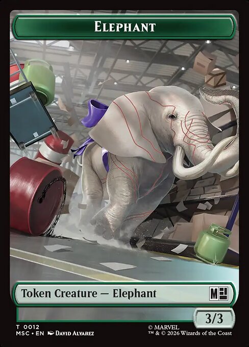 Angel (0004) // Elephant (0012) Double-Sided Token (TMSC) - Foil