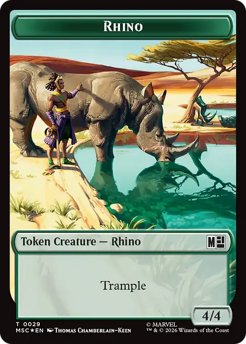 Elephant (0028) // Rhino (0029) Double-Sided Token (TMSC) - Surge Foil
