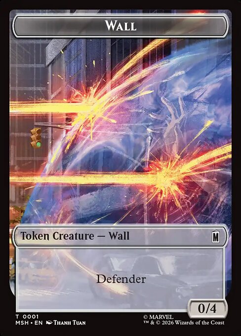 Alien (0011) // Wall (0001) Double-Sided Token (TMSH) - Foil