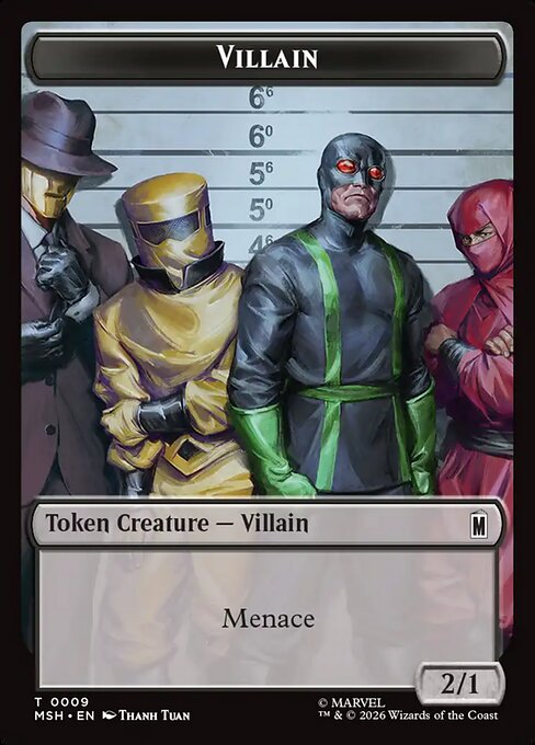 Soldier (0003) // Villain (0009) Double-Sided Token