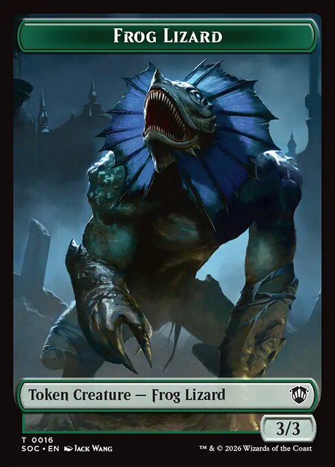 Boar (0015) // Frog Lizard (0016) Double-Sided Token (TSOC) - Foil