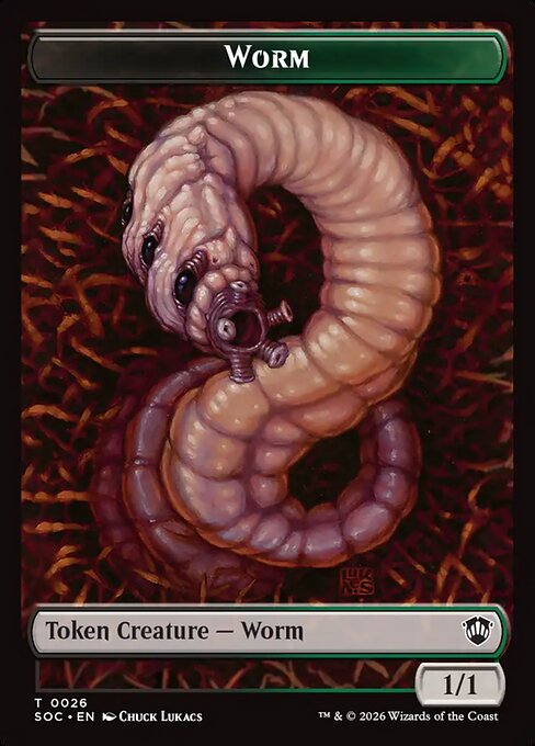 Eldrazi Spawn (0001) // Worm (0026) Double-Sided Token (SOC)