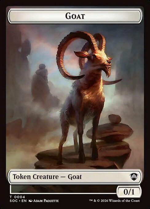 Fungus Beast (0017) // Goat (0004) Double-Sided Token (TSOC) - Foil