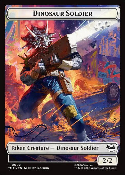 Copy (0001) // Dinosaur Soldier (0002) Double-Sided Token (TTMT) - Foil
