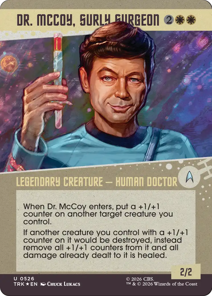 Dr. McCoy, Surly Surgeon (0526) (Showcase) (TRK) - Surge Foil