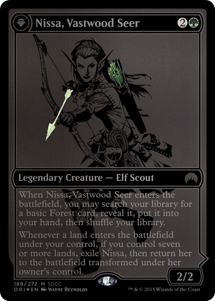 Nissa, Vastwood Seer // Nissa, Sage Animist (189) (SDCC 2015) (PS15) - Foil