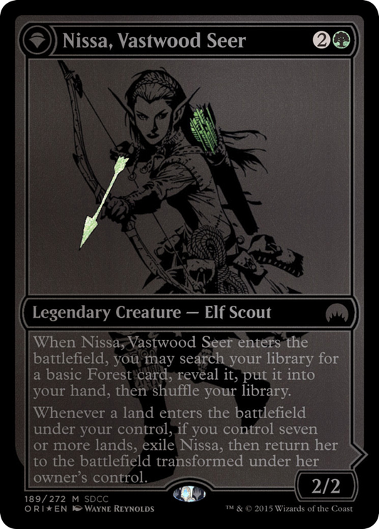 Nissa, Vastwood Seer // Nissa, Sage Animist (189) (SDCC 2015) (PS15) - Foil