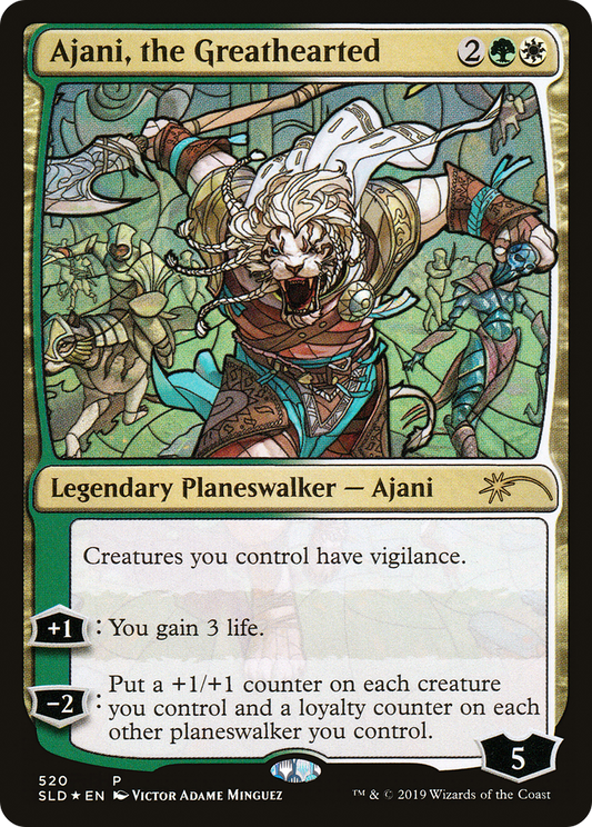 Ajani, the Greathearted (520) (Showcase) - Foil