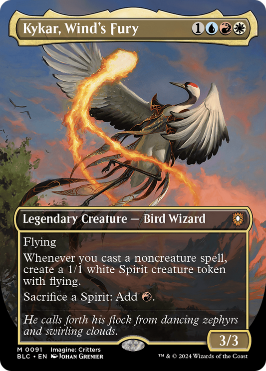 Kykar, Wind's Fury (0091) (Borderless) (Showcase) - Foil