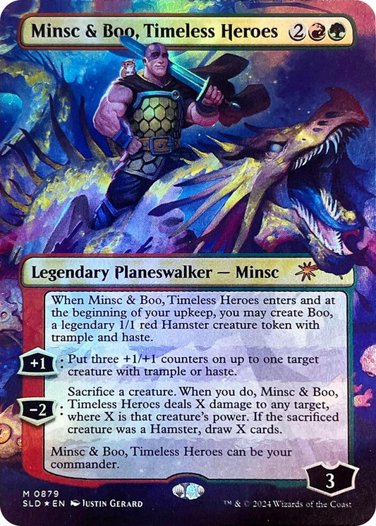 Minsc & Boo, Timeless Heroes (0879) (Borderless) - Rainbow Foil