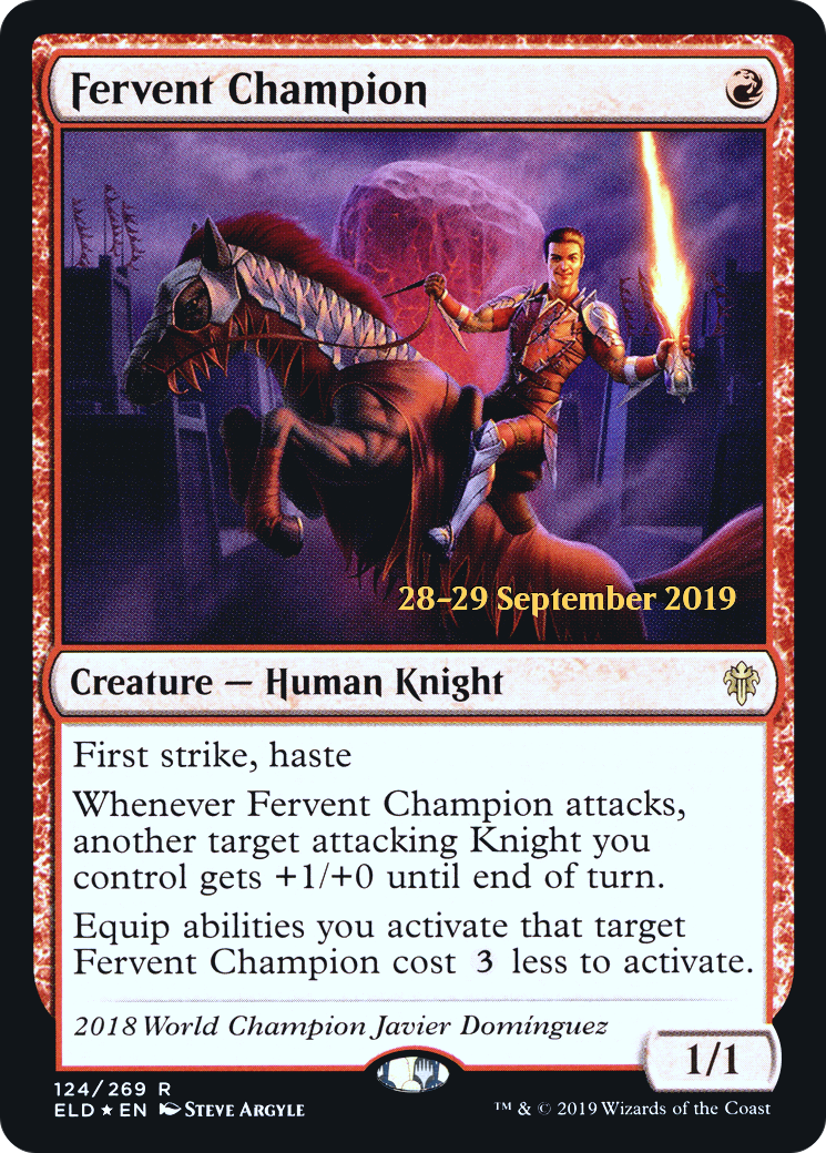 Fervent Champion (124) (Prerelease) - Foil