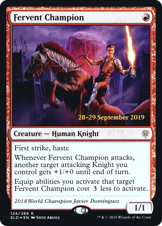Fervent Champion (124) (Prerelease) - Foil