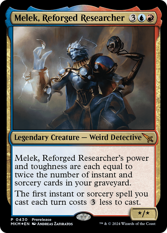 Melek, Reforged Researcher (0430) (Prerelease) - Foil
