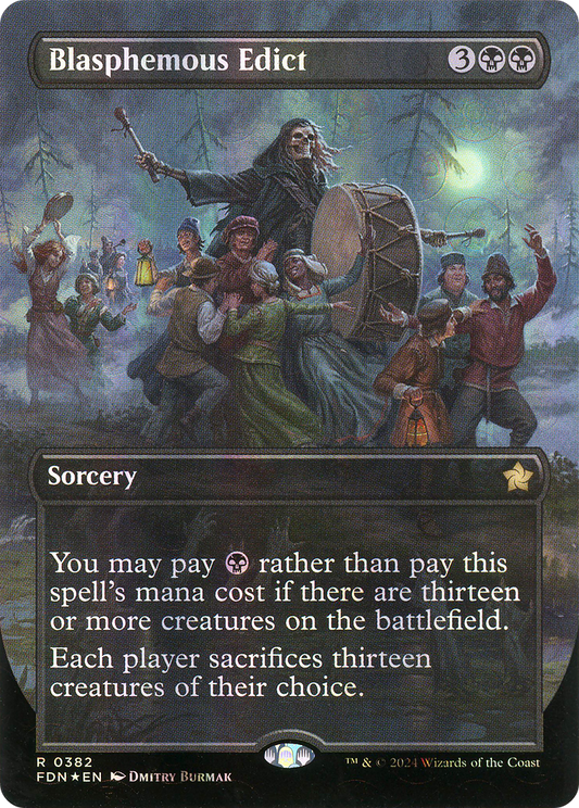 Blasphemous Edict (0382) (Borderless) - Mana Foil