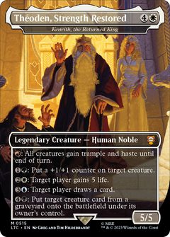 Theoden, Strength Restored [Kenrith, the Returned King] (0515) (Borderless) - Silver Foil