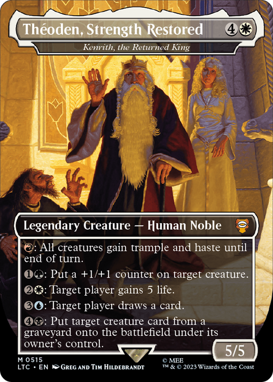 Theoden, Strength Restored [Kenrith, the Returned King] (0515) (Borderless) - Silver Foil
