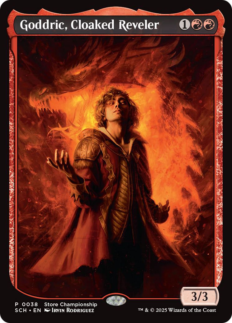Goddric, Cloaked Reveler (0038) (Store Championship) (Textless)