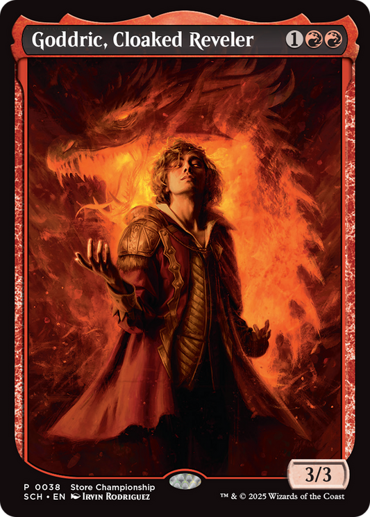 Goddric, Cloaked Reveler (0038) (Store Championship) (Textless)