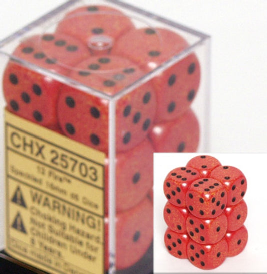 Dice Set - Speckled Fire 16mm d6 12ct
