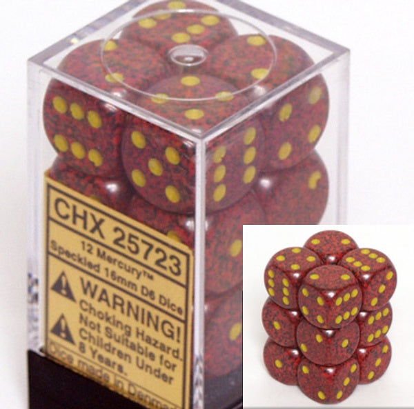 Dice Set - Speckled Mercury 16mm d6 12ct