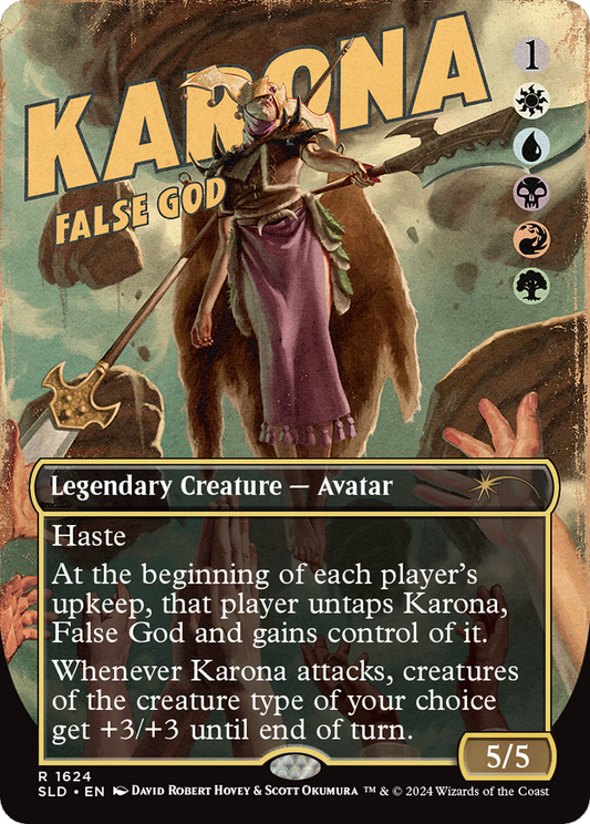 Karona, False God (1624) (Showcase) - Rainbow Foil