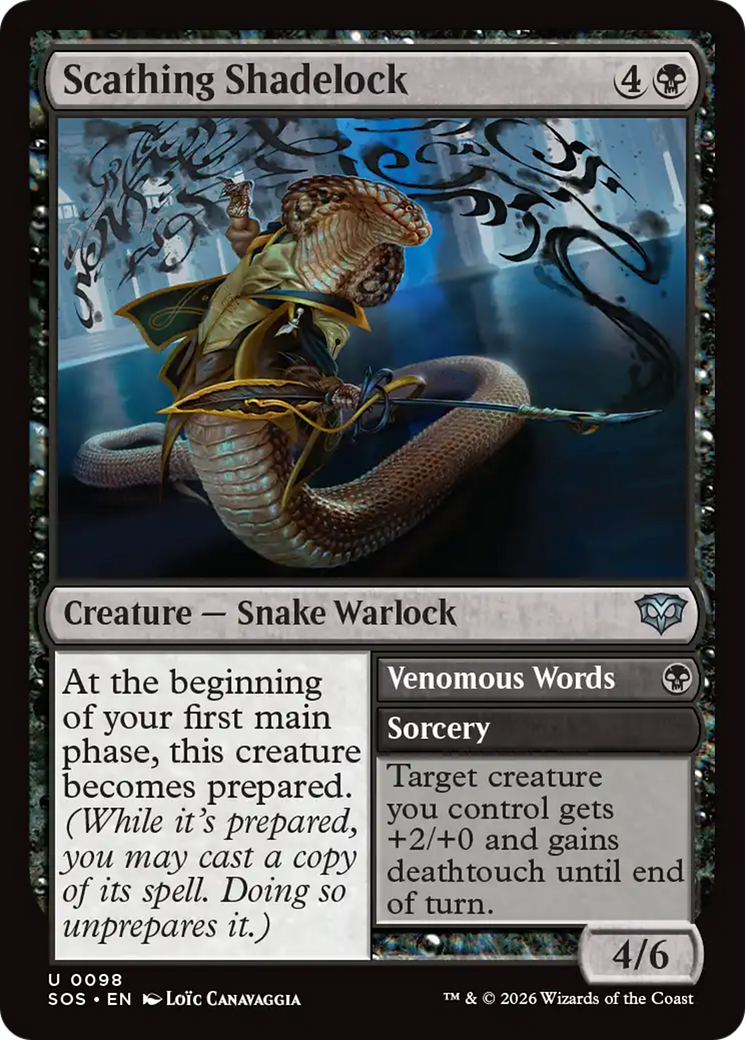 Scathing Shadelock // Venomous Words (SOS) - Foil