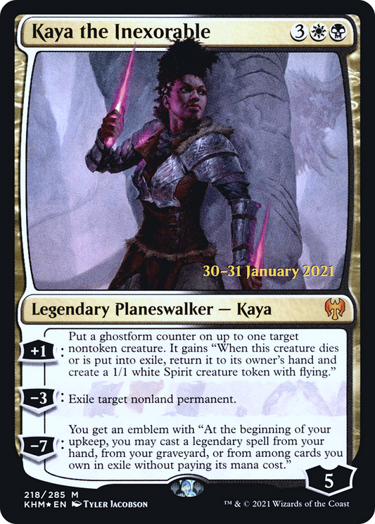 Kaya the Inexorable (218) (Prerelease) - Foil