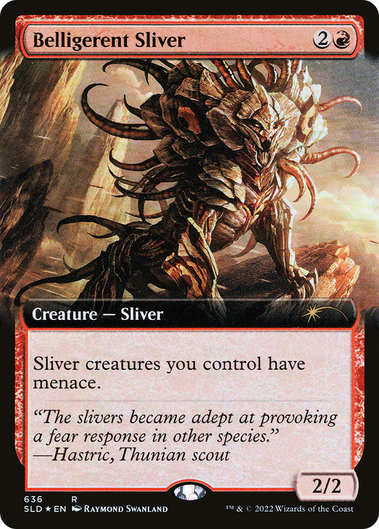 Belligerent Sliver (636) (Extended Art) - Foil