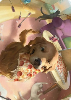 Lucky the Pizza Dog (44/45) Art Card (AMSH)